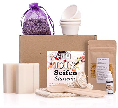 spreetherm Seife selber machen DIY Set inkl. veganer Kernseife, Seifenbeutel uvm.… # Seife selber machen Set Erwachsene # Seife selber machen Kinder (Deutsch)