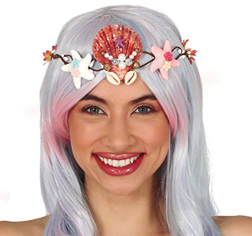 NET TOYS Bezaubernder Meerjungfrau Haarreifen mit Muschel - Schöner Damen-Kopfschmuck Maritimer Haarschmuck Wasser-Nixe - Genau richtig für Fasching & Karneval