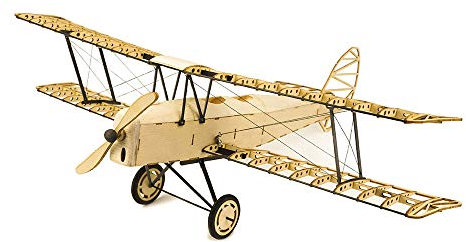 Viloga 3D-Puzzles für Erwachsene, DIY Tiger Motte Bi-Plane Holzmodelle, lasergeschnittene Balsaholz-Flugzeug-Kits zum Bauen, perfektes Holzbastel-Bauset, Flugzeugmodellbausatz für Heimdekor-Kollektion
