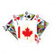 Símbolo de arce rojo Canadá bandera país póker jugar magia tarjeta divertido juego de mesa