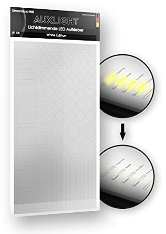 Auxlight LED Abdeckung, Lichtdimmer Folie selbstklebend, Aufkleber für Elektronikgeräte, Home Office, Fernseher, Lichtwecker, Router, Rauchmelder abdunkeln,dimmt bis 90%, Schlafhilfe,Besser schlafen