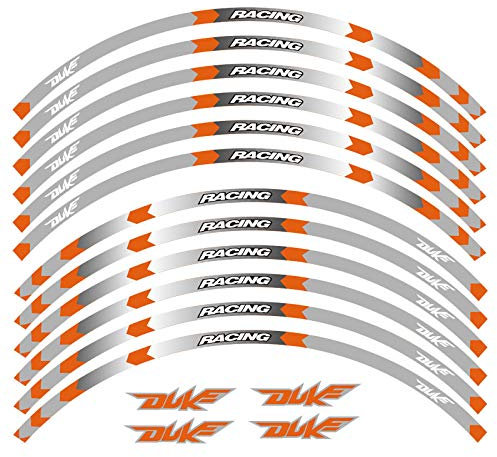 CZITAE Motorrad Reflektierende Rad Felgenstreifen Aufkleber, Für KTM Duke 390 125 250 200 790 690 Dekorations ZubehöR