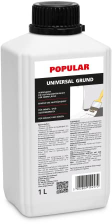 JURGA Grundierung Wand & Boden, Universalgrundierung Weiß für Außen & Innen, Universal Grund 1 L