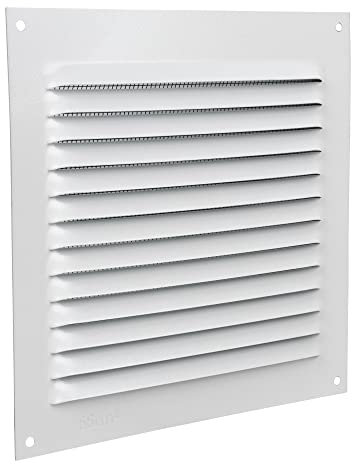 Cofan Rejilla de Ventilación con Mosquitera | Fabricado en Aluminio Blanco | Medida de 15 x 15 cm | Medida Interior 12,5 x 11,5