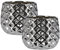 KOTARBAU Lot de 2 pots de fleurs en céramique - Diamètre : 13 cm - Argenté FKS251