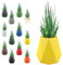 Monumo® Pot de fleurs décoratif XXL avec bac intérieur - Résistant aux intempéries - Support pour jardin et balcon - Vase moderne - Flavi - Jaune
