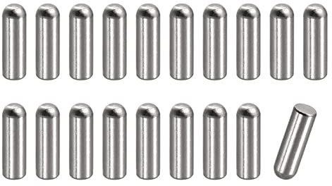 sourcing map 5x15mm Goujons Goupilles Inox 304 Rond Tête Plat 20pcs | Tête Plat Chanfreiné Terminal Cheville Broche Bois, Pour Superposé Lit Étagère Chevilles Support Étagères Attacher Éléments