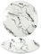 Lot de 12 assiettes de service effet marbre - Noir et Blanc