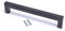 BSM Marketing 1 Pack Kitchen Door Handles 96mm Hole Centre Flat Black Cabinet Handles Stainless Steel Square Cupboard T Bar Handle (Screws Included)