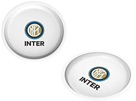 ILS I LOVE SHOPPING Piatto Piano Microonde in Melamina Ufficiale per Bambini Tifoso Inter