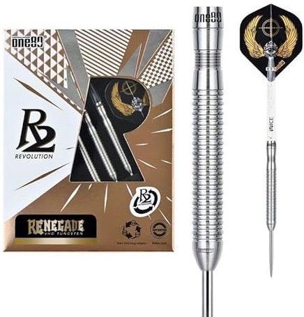 ONE80 Steel Darts R2 Revolution R2 Interchange Re-negade 2,35 mm Point VHD Steeltip Dart Steeldart mit Wechselspitze neues Innovatives Spitzen Wechselsystem (22 Gramm)