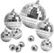 LoQuick 11Stück Disco Spiegel Ball, Silber Hängekugel Spiegelkugel Discokugeln Mirrorball Glänzende Disco Ball für Weihnachtsbaum Hochzeit Geburtstagsfeier Dekoration Lichteffekt(8/6/4/2cm)