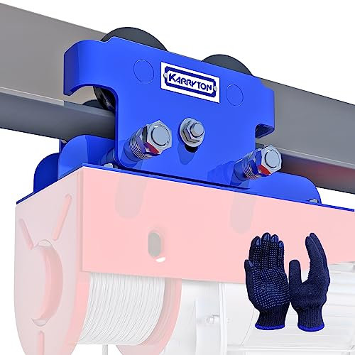 KARRYTON Manueller Wagen für elektrische Hebezeuge, verstellbarer Schubwagen, passend für 6,3 - 12,7 cm Balkenflansch, Schiebebalken für PA200, PA250, PA300, PA400 und P500 elektrische Hebebühne