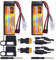 2PCS 7.4V 3500mAh 35C 2S Lipo Akku mit T Stecker und USB Ladekabel für MJX H16P H16E H16GT H16BM H16PL 14301 RC High-Speed Drift Modell Spielzeug Auto