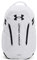 Under Armour unisex-adult Hustle 6.0 Backpack, (100) White / White / Black, One size fits most
