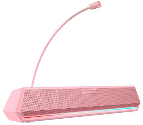 Edifier Hecate G1500 Bar Soundbar PC Gaming, Illuminata RGB, Microfono Staccabile, 7.1 Surround Sound 4 Drivers con Bassi Profondi, Bluetooth 5.3 USB A Audio Jack da 3,5mm