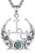 EUDORA Harmony Ball Siegel der Lilith Dreifacher Mond Göttin Kette Damen Sterling Silber 925, Vintage Lilith Witcher Halskette Wicca Anhänger Amulett Runen Schmuck Glücksbringer Geschenk Frauen,50CM