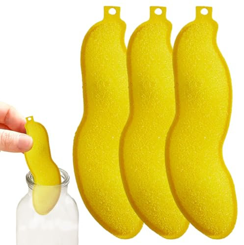 Magic Bottle Cleaning Beans | 3/6 Pcs Beans Bottle Cleaning Sponge | Pea-Shaped Water Bottle Brushes Cleaning Sponges | Reusable Kitchen Gadgets Beans Bottle Cleaner Brush for Internal Cleaning