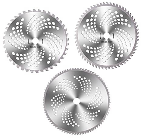 Tyenaza 3 Pezzi Lama Universale per Decespugliatore, Dischi Decespugliatori Vigor, Disco Decespugliatore, Lama Decespugliatore, Lama per Tosaerba a Punta in Carburo da 40 60 80 Denti
