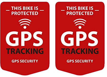 GPS Tracking Aufkleber Fahrrad Sticker 2 Stück Bike Sticker Wetterfest UV-Beständig (Rot)
