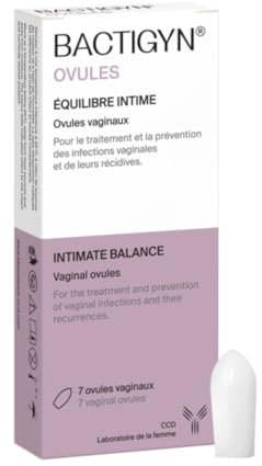 Bactigyn - Huevos vaginales postbióticos 5 acciones - Tratamiento y prevención de infecciones vaginales (vaginitis, vaginosis bacteriana, infecciones fúngicas) y sus recurrencias - 7 óvulos