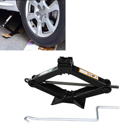 Cric ciseau 2T Cric ciseau avec manivelle Cric ciseaux Lift pour voiture/SUV, monospace