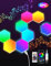 TECKNET Hexagon LED Lights,8 Pack RGB Gaming Hex Wall Light Panels Sync to Music,Smart Lights with APP & Remote & Wired Control for Room Bar Bedroom Home Gaming Room Decor Present
