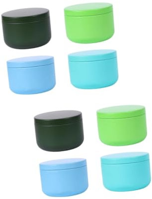 HOLIDYOYO 8pezzi Contenitore Lamiera Stagnata Mini Per Tè e Snacks Da Scatola Creativa Multi-funzionale Design Compatto e Portatile
