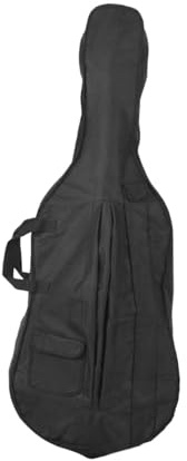 rockible Borsa per violoncello in tessuto Oxford Borsa per il trasporto del violoncello Imbottita Antipolvere Tasche multiple Custodia per strumenti musicali, 3 a 4