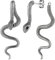 Yamobi Titan Ohrringe Hängend,Lange Snake Earrings für Frauen und Männer, Schlangen Schmuck Ohrhänger, Gothic Punk Medusa Ohrringe, Halloween Fischgräten Ohrringe