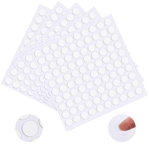 500 PCS Glue Dots for Balloons Removable Sticky Dots Double Sided Round No Trace Waterproof Transparent White Tack Glue Dots, for Balloon Christmas Decoration (10mm)