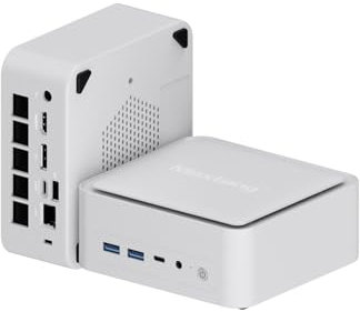 Maxtang Gaming Mini PC AMD Ryzen 8845HS [up to 5.1GHz] DDR5 5600MHz [up to 96GB] M.2 2280 NVMe Mini Desktop Computer USB4 Security Lock (32GB Ram 1TB SSD, Pearl White)