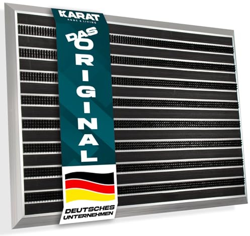 KARAT Fußmatte „Spectral“ mit Aluminiumrahmen für innen & außen - rostfrei & wetterfest - Haustür Fußabtreter - Türmatte Eingangsmatte (PVC/Bürste.68 x 98 cm)
