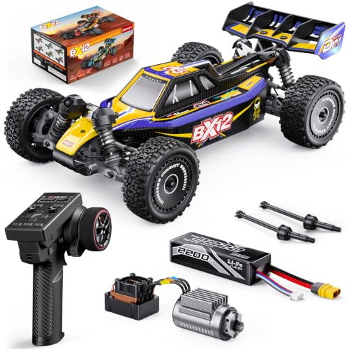 DIKAVEY 1/12 Bürstenlose RC Autos, Max 40 MPH Schneller RC-Buggy, All-Terrain-Hochgeschwindigkeits-Ferngesteuertes Auto Erwachsene, Hobby-Offroad-RC-Car, 4x4-Trucks mit 3S-Batterie
