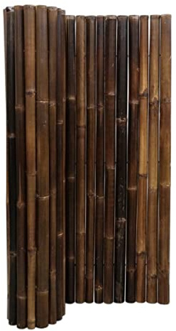 DE-COmmerce Extrem stabiler Bambus Zaun Sichtschutz XL Nigra, oben geschlossen, Rollzaun, Gartenzaun, Sichtschutzzaun für Garten, Terrasse, Balkon (BxH) 180 cm x 240 cm