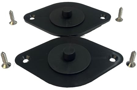 it de Fixation pour Tapis Compatible avec Ami et topolino, 2 pièces avec vis, Noir, Plastique