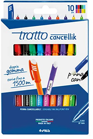 Tratto Cancellik Astuccio Penne Cancellabili, F834700, 10 Pezzi