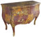 Casa Padrino Barock Kommode Leopard mit goldenen Metall Applikationen 123 cm Mod4- Barock Möbel