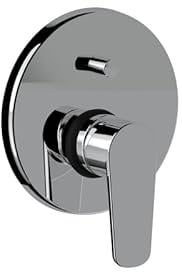 ERCOS Miscelatore Doccia Ad Incasso In Ottone Cromato, Piastra Tonda Da 140 MM, Miscelatore Doccia Termostatico a Due Vie