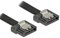 DeLock 2X Kabel SATA III Flexi 6 Gb/s 50 cm [ schwarz ] mit Metallclips HQ extrem flach und flexibel