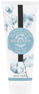 Durance Les Eternelles Natural Shower Gel For Women (200ml) Cotton Musk Fragrance - Women’s Body Wash | Nourishes, Gently Cleanses, Hydrates & Softens Skin