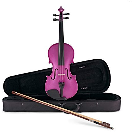 Student Full Size Violin by Gear4music, Purple Sparkle