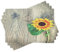 ABAKUHAUS Sonnenblume Platzmatten, Holzplatte Bouquet, Waschbare Stoff Esszimmer Küche Tischdekorations Digitaldruck, Grau Gelb