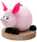 Dekohelden24 Figura de Madera de Cerdo en Rosa, Aprox. 12 x 9,5 x 10 cm.