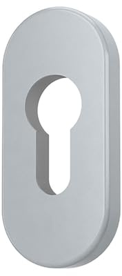 Premium Zylinder Schutzrosetten Rosetten Schließzylinder, Farbe:Silber F1, Form:Oval