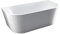 BERNSTEIN - Baignoire droite semi-îlot Blanc brillant design Acrylique + Bonde et trop plein, 295L - 170x80x58cm (lxLxH) - NOVA