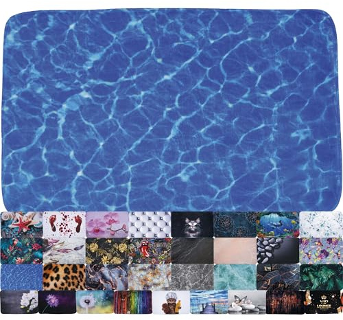 Sanilo Bath Mat, Wide Choice of Beautiful Non-Slip Bath Rugs, Super Soft, Quick-Drying, Washable (Lagoon, 50 x 80 cm)