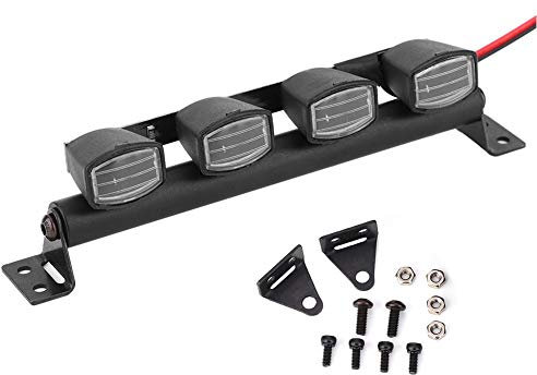Tbest RC Dachlichter, Crawler Zubehör 1:10 RC Crawler Car Dachlichtleiste RC Dachlampen Scheinwerfer Zubehör Passend für Pull Car(4 LED)