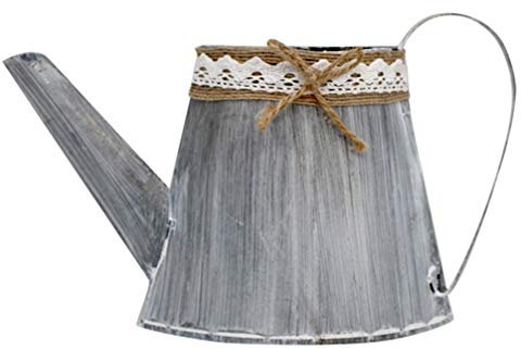 BESPORTBLE Vintage Blumentopf Eisen Spitze Kessel Form Blumenvase Rustikale Shabby Chic Deko Vase Landhausstil Vase mit Griff für Blumensträuße Neujahr Party Tischdeko Gartendeko Frühlingsdeko