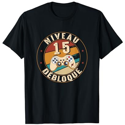 15 ans Humour Ado Garçon Geek Pour Fans De Gaming Gamer T-Shirt